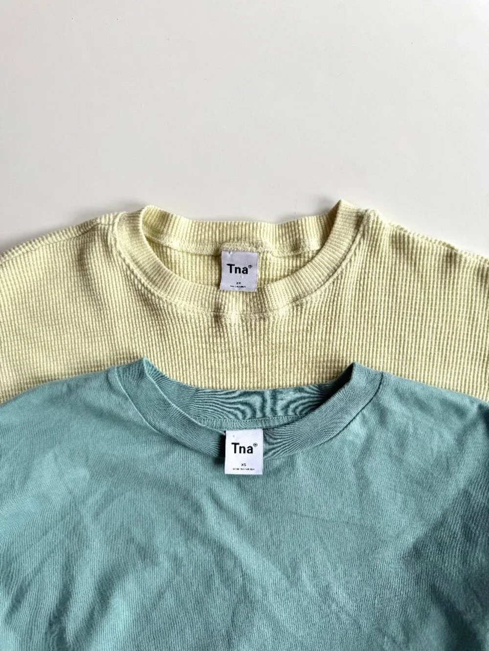 Lot of 2 Aritzia TNA Items - Mays & Tour Cotton Long Sleeve T-Shirts, Size XS - Picture 1 of 13